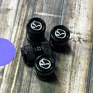 5for$10 Black Mazda Tire Stem Valve Caps Bike & Car Accessories NWT